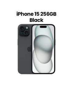 Apple iPhone 15 256GB ROM Dual SIM 5G Smartphone 6.1 Inch, Classic And Compact Design, Touch ID Fingerprint Sensor - Black - MTP63AA/A