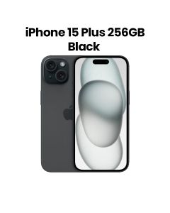 Apple iPhone 15 Plus 256GB ROM Dual SIM 5G Smartphone 6.7 Inch, Classic And Compact Design, Touch ID Fingerprint Sensor - Black - MU183AA/A