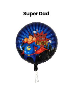 Super Dad Printed Foil Balloon | Multi-color