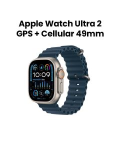 Apple Watch Ultra 2 GPS + Cellular Titanium Case Ocean Band 49mm, Health Features, Control Functions, Water Resistance - Blue - MREG3AE/A