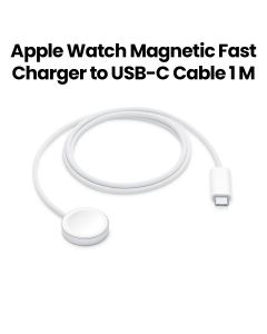 Apple Magnetic Fast Watch Charger To USB-C Cable 1M Length, Durable Woven Design, Magnetic Attachment - White - MT0H3ZE/A