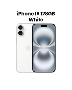 Apple iPhone 16 128GB Storage 6.1 Inch, Super Retina XDR Display, A18 Chip, 6‑Core CPU And 5‑Core GPU - White - MYDR3AE/A