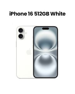 Apple iPhone 16 512GB Storage 6.1 Inch, Super Retina XDR Display, A18 Chip, 6‑Core CPU And 5‑Core GPU - White - MYE33AE/A