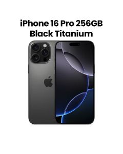 Apple iPhone 16 Pro 256GB Storage 6.3 Inch, Durable Titanium Design, Camera Control, A18 Pro Chip, Up To 27 Hours Video Playback - Black Titanium - MYN03AE/A