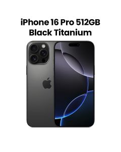 Apple iPhone 16 Pro 512GB Storage 6.3 Inch, Durable Titanium Design, Camera Control, A18 Pro Chip, Up To 27 Hours Video Playback - Black Titanium - MYN43AE/A