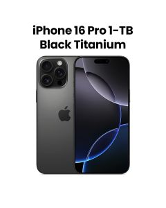Apple iPhone 16 Pro 1TB Storage 6.3 Inch, Durable Titanium Design, Camera Control, A18 Pro Chip, Up To 27 Hours Video Playback - Black Titanium - MYN83AE/A