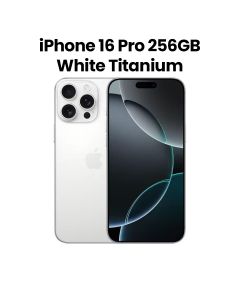 Apple iPhone 16 Pro 256GB Storage 6.3 Inch, Durable Titanium Design, Camera Control, A18 Pro Chip, Up To 27 Hours Video Playback - White Titanium - MYN13AE/A