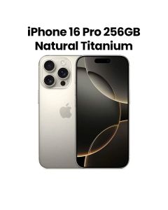Apple iPhone 16 Pro 256GB Storage 6.3 Inch, Durable Titanium Design, Camera Control, A18 Pro Chip, Up To 27 Hours Video Playback - Natural Titanium - MYN33AE/A
