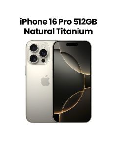 Apple iPhone 16 Pro 512GB Storage 6.3 Inch, Durable Titanium Design, Camera Control, A18 Pro Chip, Up To 27 Hours Video Playback - Natural Titanium - MYN73AE/A