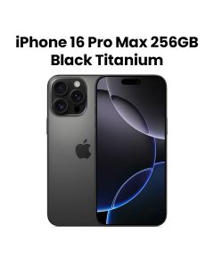 Apple iPhone 16 Pro Max 256GB Storage 6.9 Inch, Durable Titanium Design, A18 Pro Chip, Up To 33 Hours Video Playback - Black Titanium - MYWG3AE/A