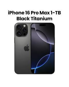 Apple iPhone 16 Pro Max 1TB Storage 6.9 Inch, Durable Titanium Design, A18 Pro Chip, Up To 33 Hours Video Playback - Black Titanium - MYWQ3AE/A