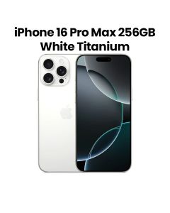 Apple iPhone 16 Pro Max 256GB Storage 6.9 Inch, Durable Titanium Design, A18 Pro Chip, Up To 33 Hours Video Playback - White Titanium - MYWH3AE/A