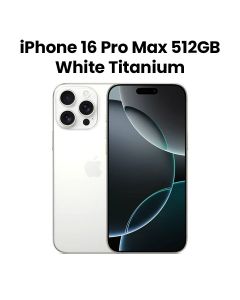 Apple iPhone 16 Pro Max 512GB Storage 6.9 Inch, Durable Titanium Design, A18 Pro Chip, Up To 33 Hours Video Playback - White Titanium - MYWM3AE/A