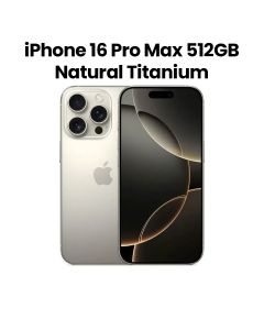Apple iPhone 16 Pro Max 512GB Storage 6.9 Inch, Durable Titanium Design, A18 Pro Chip, Up To 33 Hours Video Playback - Natural Titanium - MYWP3AE/A