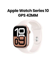 Apple Watch Series 10 GPS M/L 42mm, Always-On Retina Display, Water Resistant - Rose Gold Aluminum Case With Light Blush Sport Band - MWWJ3QA/A