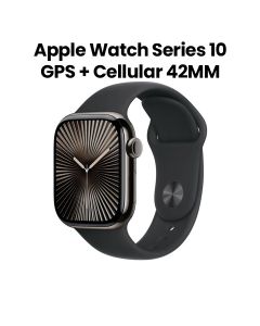 Apple Watch Series 10 GPS + Cellular M/L 42mm, Retina Display - Slate Titanium Case With Black Sport Band - MWXH3QA/A