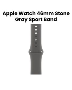 Apple Sport Band M/L 46mm, Pin-And-Tuck Closure, Comfortable Fit, Easy Installation - Stone Gray - MXLY3ZM/A