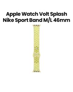 Apple Nike Sport Band M/L 46mm, Long-Lasting Performance, Smooth Finish Design, Comfortable Fit, Easy To Install - Volt Splash - MXU83ZM/A