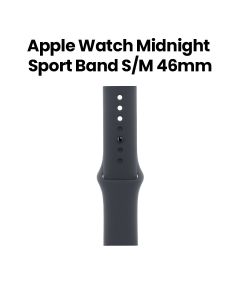 Apple Sport Band S/M 46mm, Long-Lasting Performance, Smooth Finish Design, Comfortable Fit, Easy To Install - Midnight - MYG03ZM/A