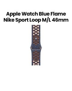 Apple Nike Sport Band M/L 46mm, Long-Lasting Performance, Smooth Finish Design, Comfortable Fit, Easy To Install - Blue Flame - MYLC3ZM/A