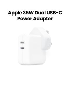 Apple 35W Dual USB-C Power Adapter, Efficient Power Distribution, Compact And Portable - White - MW2K3B/A