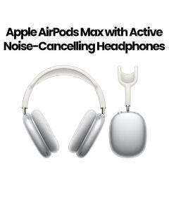 Apple AirPods Max Wireless Over-Ear Headphones with Active Noise Cancellation, Spatial Audio, Apple H1 Chips & Premium Knit Mesh Canopy | Silver - MGYJ3ZE/A