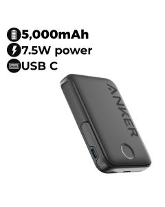 Anker Magnetic Slim 5K Power Bank with Foldable Stand - Black | A1618H11