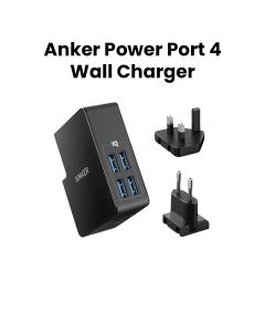 Anker PowerPort 4 Lite 4-Port Wall Charging Adapter - Black | A2042L11