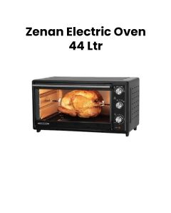 Zenan Electric Oven 44L, Convection Technology, Multiple Cooking Modes, Durable Design - Black - ZEO-GT44R-S1