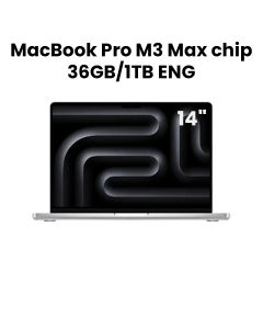Apple MacBook Pro 36GB RAM 1TB SSD 14 Inch, English Keyboard, M3 Max Chip, 14-Core And CPU 30-Core GPU, Liquid Retina XDR Display - Silver - MRX83ZS/A