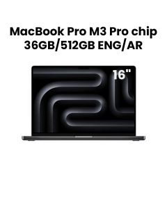 Apple MacBook Pro 36GB RAM 512GB SSD 16 Inch, M3 Pro Chip, 12-Core CPU And 18-Core GPU, Liquid Retina XDR Display - Space Black - MRW23AB/A
