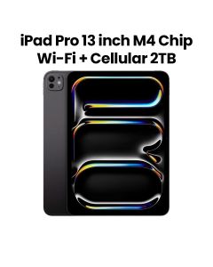 Apple Wi-Fi + Cellular iPad Pro 16GB RAM 2TB Storage 13 Inch, M4 Chip, Standard Glass, Ultra Retina XDR Display - Space Black - MVXY3AB/A