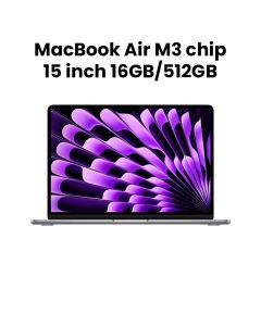 Apple MacBook Air 15.3" M3 Chip 10-Core GPU 16GB RAM 512GB SSD (English) - Space Gray | MXD13ZS/A