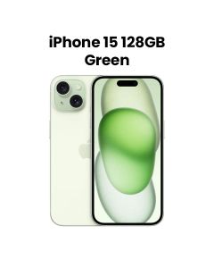 Apple iPhone 15 128GB Storage Dual Sim 6.1 Inch, Super Retina XDR Display, A16 Bionic Chip, 6‑Core CPU And 5‑Core GPU, FaceTime - Green - MTP53AA/A
