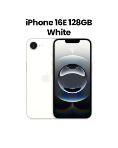 Apple iPhone 16E 8GB RAM 128GB Storage Dual SIM 5G Smartphone 6.1 Inch, Super Retina XDR OLED Display, High-Resolution Photography - White - MD1G4AE/A