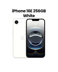 Apple iPhone 16E 8GB RAM 256GB Storage Dual SIM 5G Smartphone 6.1 Inch, Super Retina XDR OLED Display, High-Resolution Photography - White - MD1J4AE/A