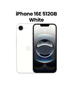 Apple iPhone 16E 8GB RAM 512GB Storage Dual SIM 5G Smartphone 6.1 Inch, Super Retina XDR OLED Display, High-Resolution Photography - White - MD1P4AE/A