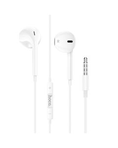 HOCO Crystal Joy Wire-Controlled Earphones with Microphone - White | M101
