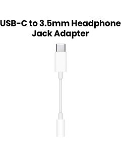 Apple USB-C to 3.5mm Headphone Jack Adapter, Audio Plug, Compatible With Headphone, Speaker - White - MW2Q3ZM/A