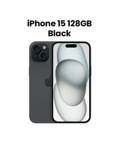 Apple iPhone 15 128GB Storage Dual Sim 6.1 Inch, Super Retina XDR Display, A16 Bionic Chip, 6‑Core CPU And 5‑Core GPU, FaceTime - Black - MTP03AA/A