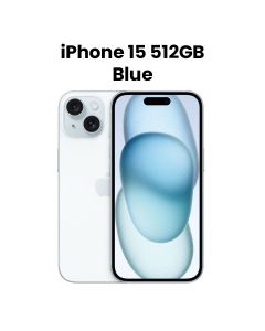 Apple iPhone 15 512GB Storage Dual Sim 6.1 Inch, Super Retina XDR Display, A16 Bionic Chip, 6‑Core CPU And 5‑Core GPU, FaceTime - Blue - MTPG3AA/A