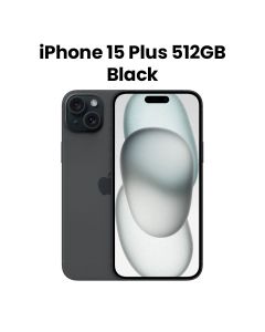 Apple iPhone 15 Plus 512GB Storage 6.7 Inch, Super Retina XDR Display, A16 Bionic Chip, 48MP Main Camera, MagSafe Wireless Charging - Black - MU1H3AA/A