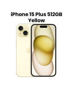 Apple iPhone 15 Plus 512GB Storage 6.7 Inch, Super Retina XDR Display, A16 Bionic Chip, 48MP Main Camera, MagSafe Wireless Charging - Yellow - MU1M3AA/A