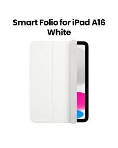 Apple Smart Folio For iPad A16, Full Protection, Magnetic Attachment, Versatile Stand, Sleep/Wake Function, Lightweight And Durable - White - MDEJ4ZM/A