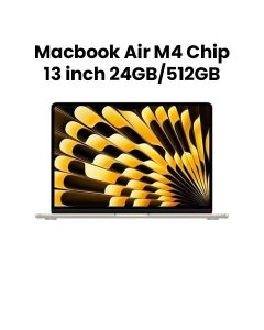 Apple MacBook Air 24GB RAM 512GB SSD 13 Inch, M4 Chip, 10-Core CPU And 10-Core GPU, Liquid Retina Display - Starlight - MC6A4ZS/A
