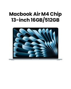 Apple MacBook Air 16GB RAM 512GB SSD 13 Inch, M4 Chip, 10-Core CPU And 10-Core GPU, Liquid Retina Display - Sky Blue - MC6U4AB/A