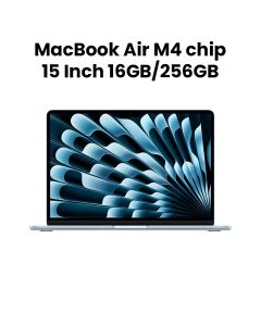 Apple MacBook Air 16GB RAM 256GB SSD 15 Inch, M4 Chip With 10-Core CPU and 10-Core GPU, Liquid Retina Display - Sky Blue - MC7A4AB/A