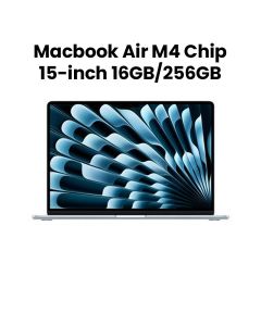 Apple MacBook Air 16GB RAM 256GB SSD 15 Inch, M4 Chip, 10-Core CPU, 10-Core GPU, Liquid Retina Display - Sky Blue - MC7A4ZS/A