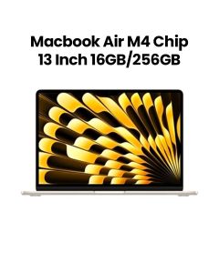 Apple MacBook Air 16GB RAM 256GB SSD 13 Inch, M4 Chip With 10-Core CPU and 8-Core GPU, Liquid Retina Display - Starlight - MW0Y3AB/A