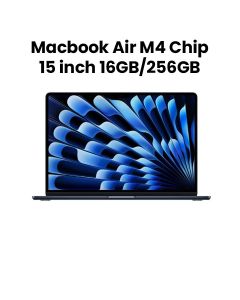 Apple MacBook Air 16GB RAM 256GB SSD 15 Inch, M4 Chip, 10-Core CPU, 10-Core GPU, Liquid Retina Display - Midnight - MW1L3ZS/A